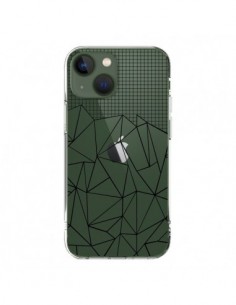 iPhone 13 Case Lines Grid Abstract Black Clear - Project M