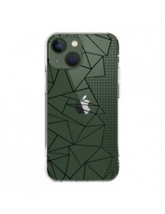 Coque iPhone 13 Lignes Grilles Side Grid Abstract Noir...