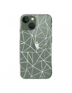 Coque iPhone 13 Lignes Grilles Triangles Full Grid...