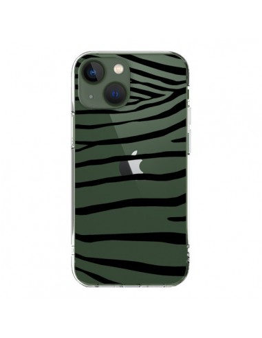 Coque iPhone 13 Zebre Zebra Noir Transparente - Project M