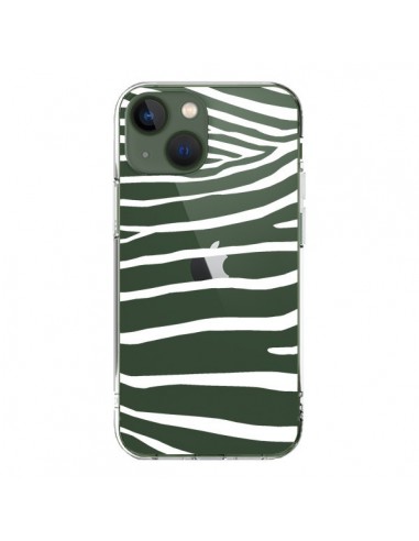 Coque iPhone 13 Zebre Zebra Blanc Transparente - Project M