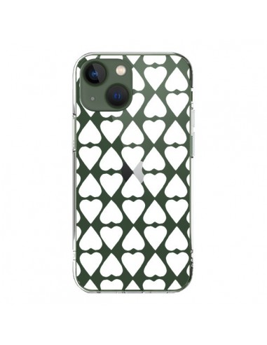 Cover iPhone 13 Cuore Bianco Trasparente - Project M