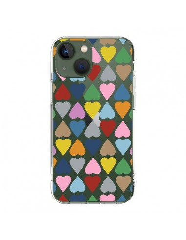 iPhone 13 Case Heart Colorful Clear - Project M