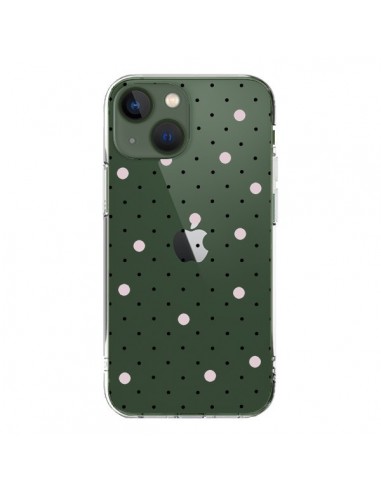 Cover iPhone 13 Punti Rosa Trasparente - Project M