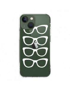 Coque iPhone 13 Sunglasses Lunettes Soleil Blanc...