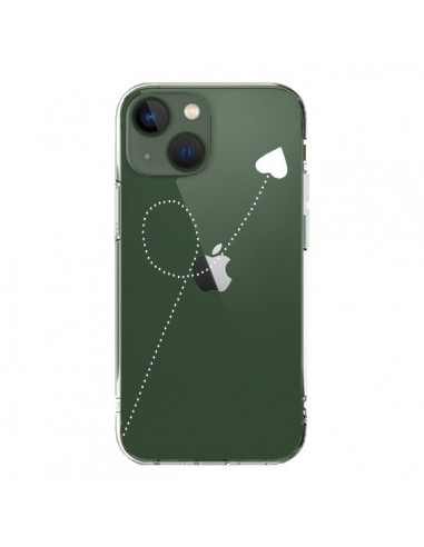 Cover iPhone 13 Travel to your Heart Bianco Viaggio Cuore Trasparente - Project M