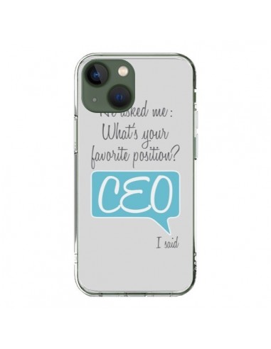 Coque iPhone 13 What's your favorite position CEO I said, bleu - Shop Gasoline