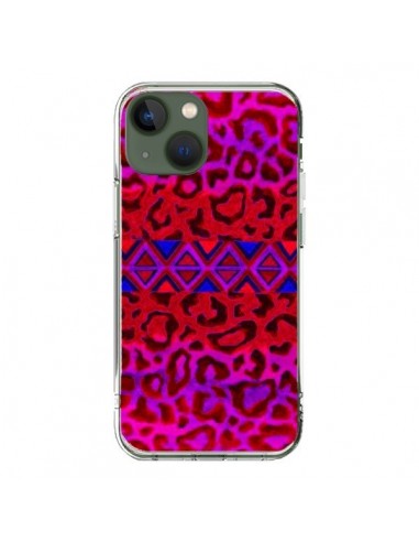 Coque iPhone 13 Tribal Leopard Rouge - Ebi Emporium