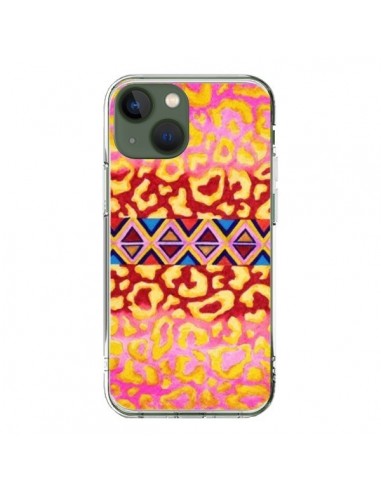 Coque iPhone 13 Tribal Leopard Rose - Ebi Emporium