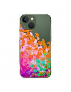 Cover iPhone 13 Creation in Colore Arancione Trasparente...