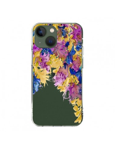 Coque iPhone 13 Cascade Florale Transparente - Ebi Emporium
