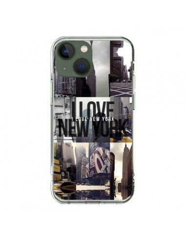 Coque iPhone 13 I love New Yorck City noir - Javier Martinez