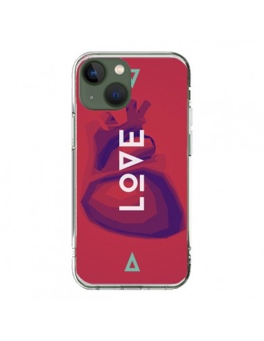 Coque iPhone 13 Love Coeur Triangle Amour - Javier Martinez