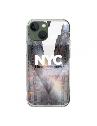 Coque iPhone 13 I Love New York City Orange - Javier Martinez