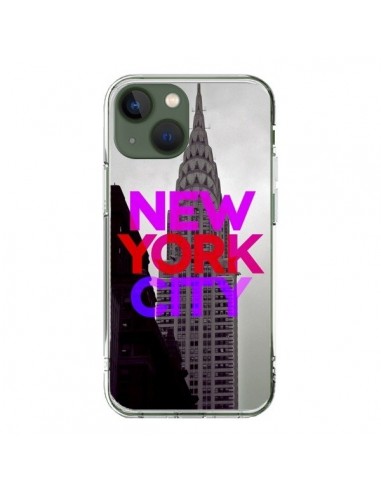 Coque iPhone 13 New York City Rose Rouge - Javier Martinez