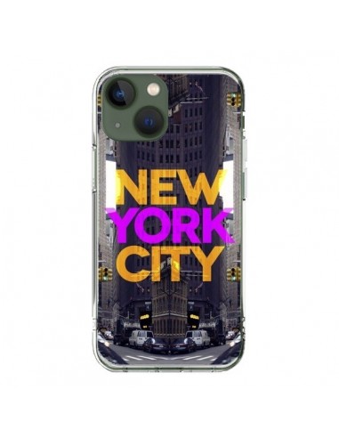 Coque iPhone 13 New York City Orange Violet - Javier Martinez
