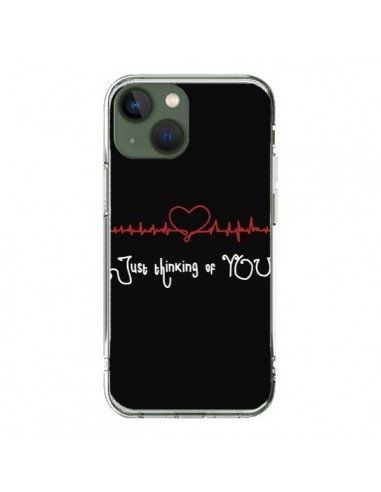 Coque iPhone 13 Just Thinking of You Coeur Love Amour - Julien Martinez