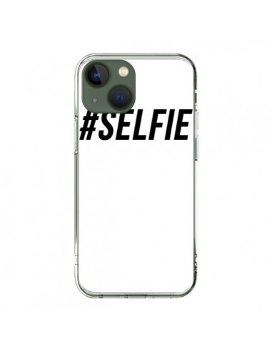 Coque iPhone 13 Hashtag Selfie Noir Vertical - Jonathan Perez