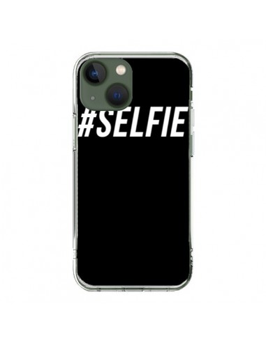 Coque iPhone 13 Hashtag Selfie Blanc Vertical - Jonathan Perez