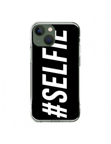 Coque iPhone 13 Hashtag Selfie Noir Horizontal - Jonathan Perez