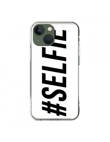 Coque iPhone 13 Hashtag Selfie Blanc Horizontal - Jonathan Perez