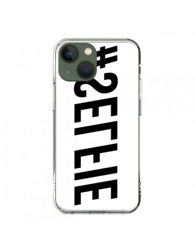Coque iPhone 13 Hashtag Selfie Noir Inversé Horizontal - Jonathan Perez