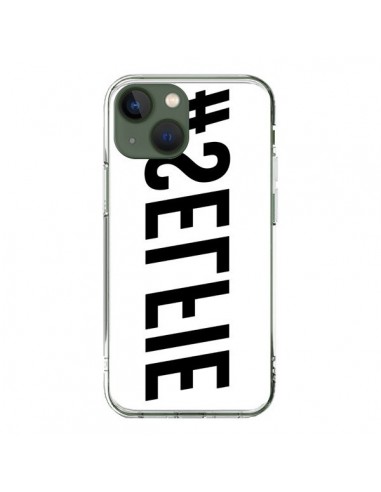 Coque iPhone 13 Hashtag Selfie Noir Inversé Horizontal - Jonathan Perez