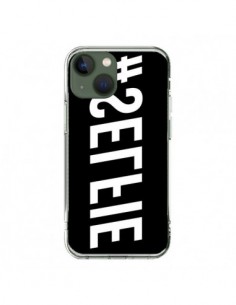 Coque iPhone 13 Hashtag Selfie Blanc Inversé Horizontal -...