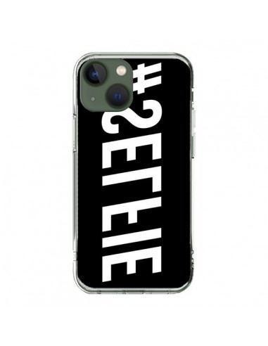 Coque iPhone 13 Hashtag Selfie Blanc Inversé Horizontal - Jonathan Perez