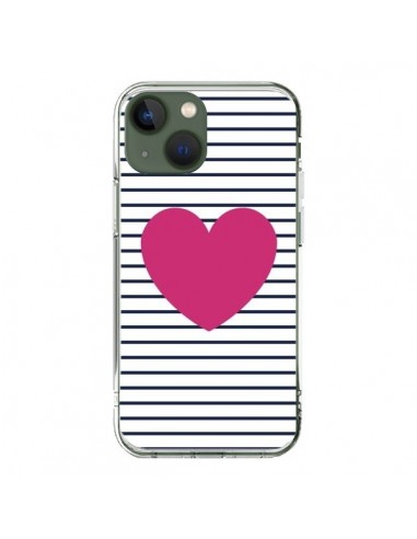 Coque iPhone 13 Coeur Traits Marin - Jonathan Perez