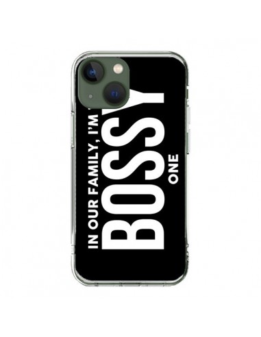 Coque iPhone 13 In our family i'm the Bossy one - Jonathan Perez