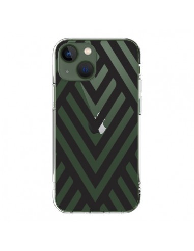 Coque iPhone 13 Geometric Azteque Noir Transparente - Dricia Do