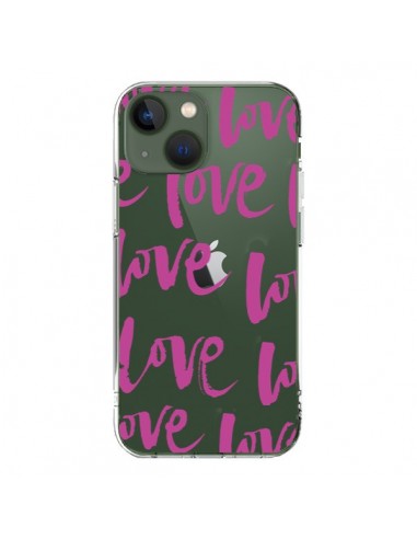 Coque iPhone 13 Love Love Love Amour Transparente - Dricia Do