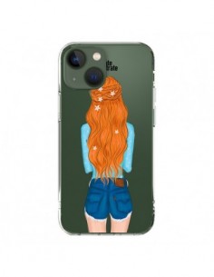 Coque iPhone 13 Red Hair Don't Care Rousse Transparente -...