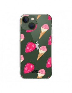 Coque iPhone 13 Strawberry Ice Cream Fraise Glace...