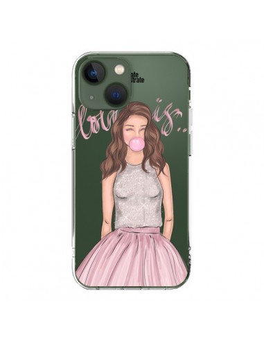 Coque iPhone 13 Bubble Girl Tiffany Rose Transparente - kateillustrate