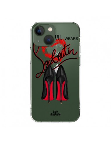 Coque iPhone 13 The Devil Wears Shoes Demon Chaussures Transparente - kateillustrate