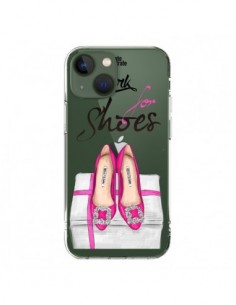 iPhone 13 Case I Work For Shoes Scarpe Clear -...
