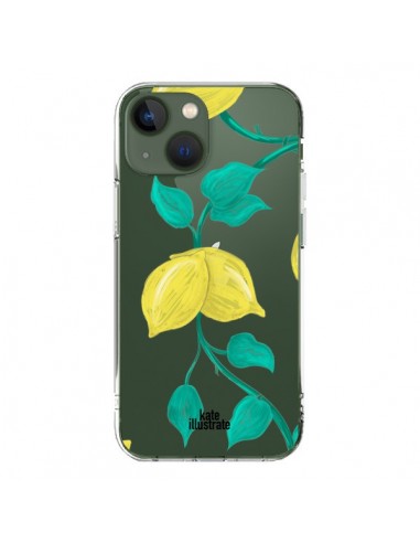 Coque iPhone 13 Lemons Citrons Transparente - kateillustrate