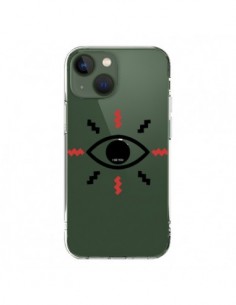 Cover iPhone 13 Eye I See You Occhio Trasparente -...