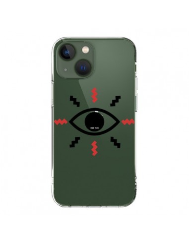 Cover iPhone 13 Eye I See You Occhio Trasparente - Koura-Rosy Kane