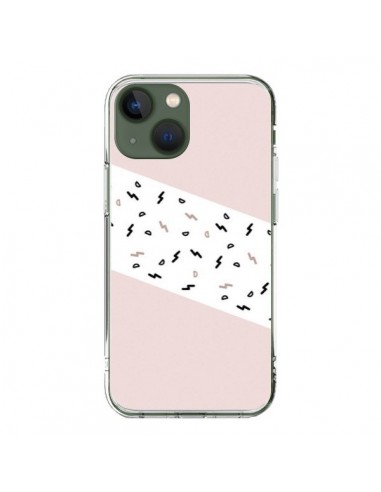 Coque iPhone 13 Festive Pattern Rose - Koura-Rosy Kane