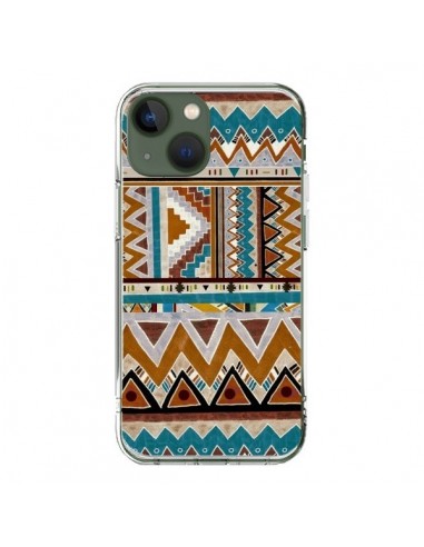 Coque iPhone 13 Azteque Vert Marron - Kris Tate