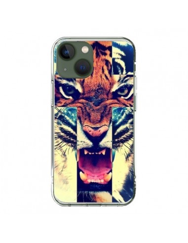 Coque iPhone 13 Tigre Swag Croix Roar Tiger - Laetitia