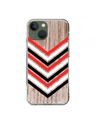 iPhone 13 Case Tribal Aztec Wood Wood Arrow Red White Black - Laetitia