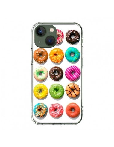 Coque iPhone 13 Donuts Multicolore Chocolat Vanille - Laetitia