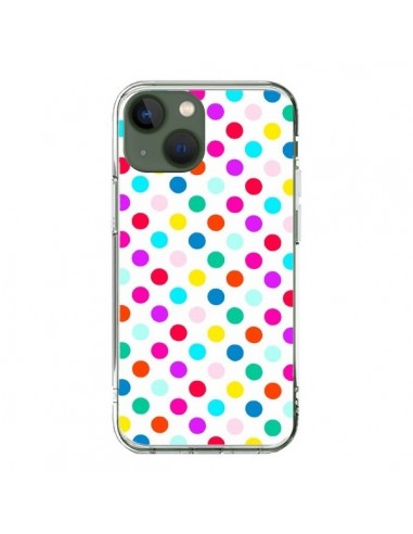 Coque iPhone 13 Pois Multicolores - Laetitia