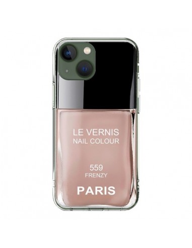 Coque iPhone 13 Vernis Paris Frenzy Beige - Laetitia