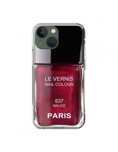 Coque iPhone 13 Vernis Paris Malice Violet - Laetitia