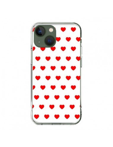 iPhone 13 Case Heart Red sfondo White - Laetitia